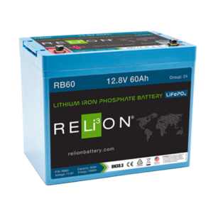 RELiON RB60 60Ah LiFePO4 12.8V Deep-Cycle Lithium Battery