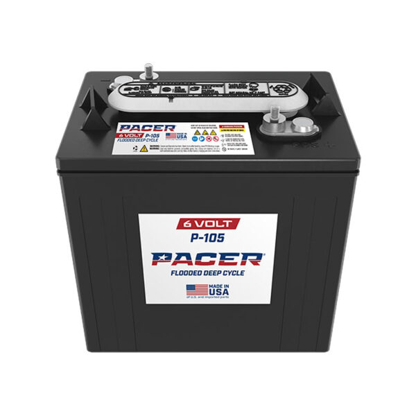 Pacer P-105 6V Deep-Cycle Flooded Battery